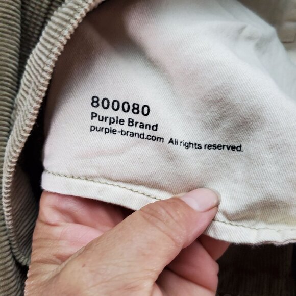 Purple Brand Jeans Mens 34x34 Brown Button Fly Corduroy Paisley Print Skinny - Picture 16 of 16